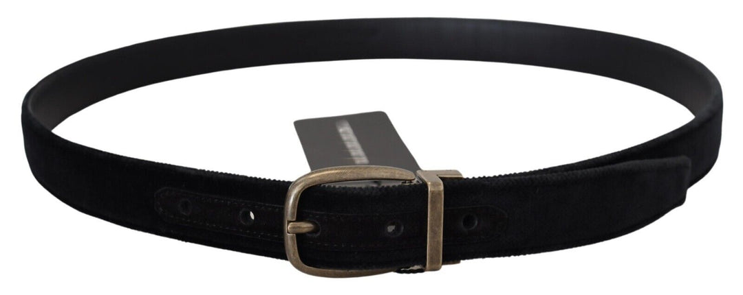  - Dolce & Gabbana Elegant Black Leather Belt - BEL8909 - 38 - Ask Me Wear