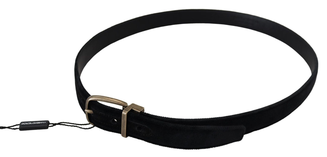  - Dolce & Gabbana Elegant Black Leather Belt - BEL8909 - 38 - Ask Me Wear