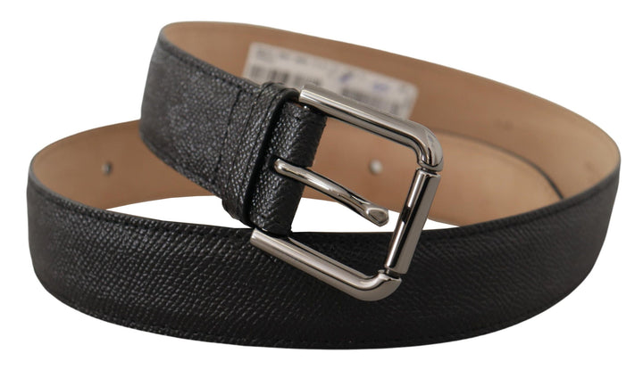  - Dolce & Gabbana Elegant Black Leather Belt with Metal Buckle - BEL8551 - 75 - Ask Me Wear