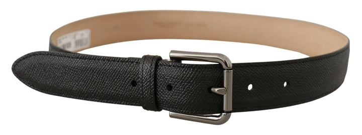  - Dolce & Gabbana Elegant Black Leather Belt with Metal Buckle - BEL8551 - 75 - Ask Me Wear