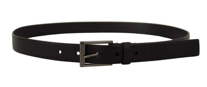  - Dolce & Gabbana Elegant Black Leather Belt with Metal Buckle - BEL8590 - 90 - Ask Me Wear