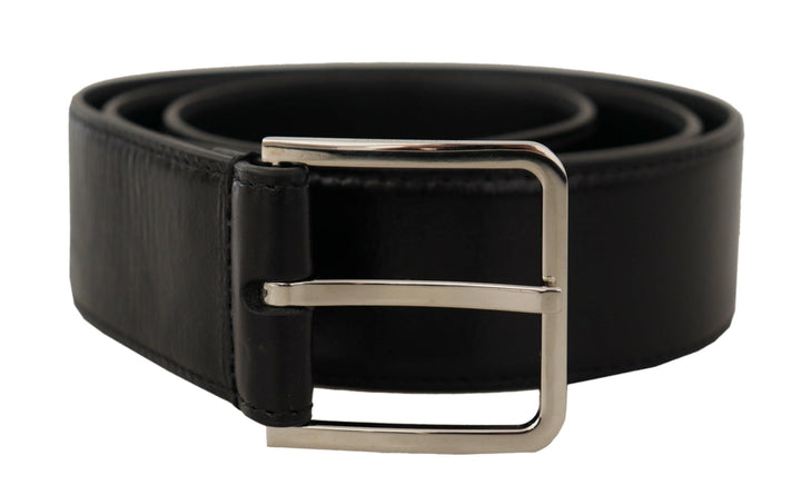  - Dolce & Gabbana Elegant Black Leather Belt with Metal Buckle - BEL8590 - 90 - Ask Me Wear