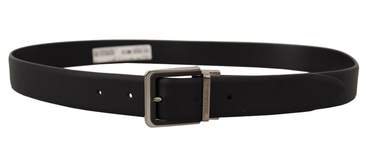  - Dolce & Gabbana Elegant Black Leather Belt with Metal Buckle - BEL8591 - 90 - Ask Me Wear