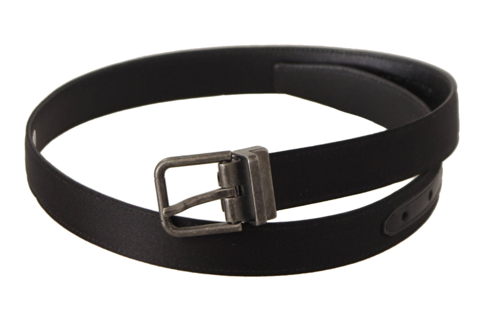  - Dolce & Gabbana Elegant Black Leather Belt with Metal Buckle - BEL8685 - 75 - Ask Me Wear