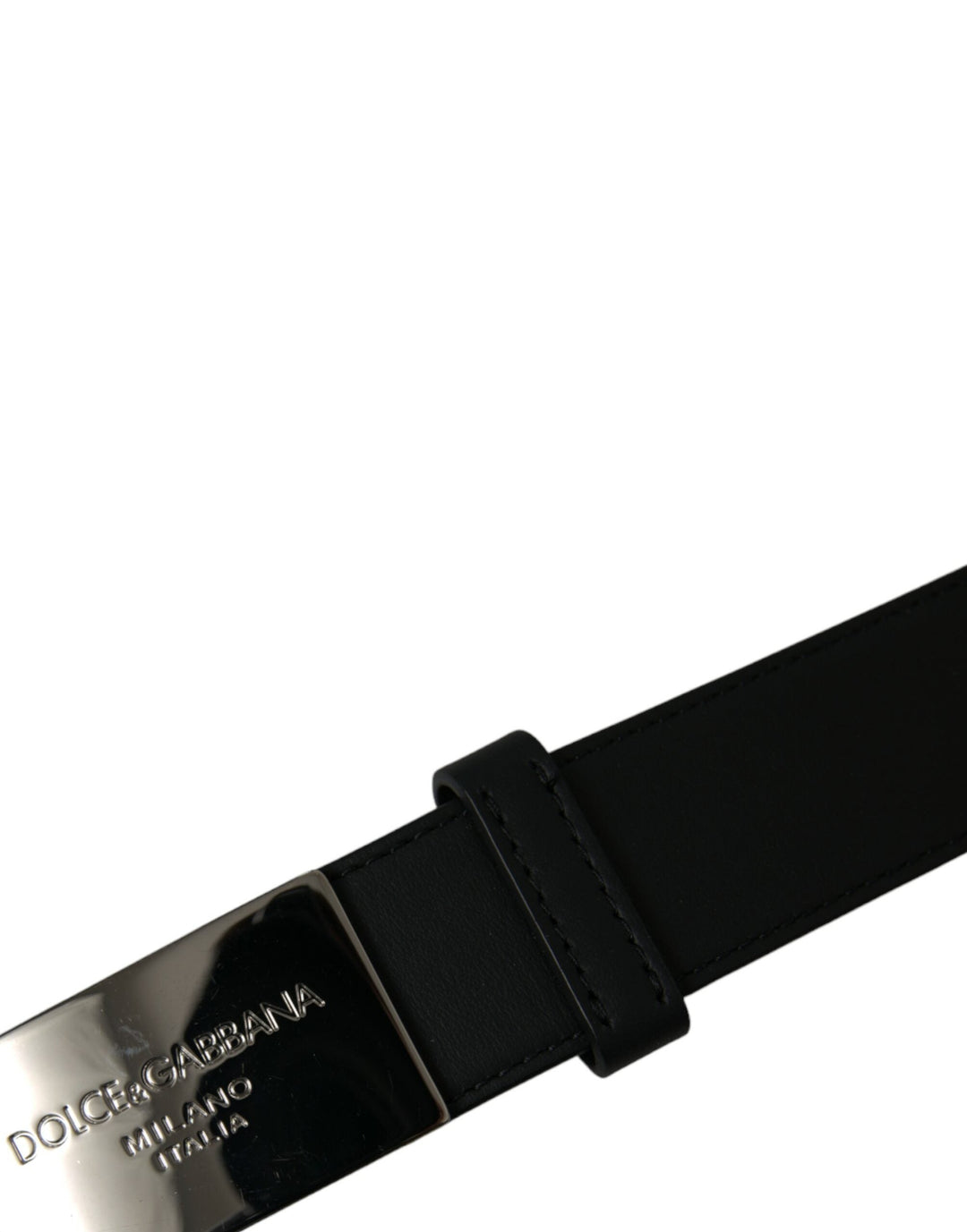  - Dolce & Gabbana Elegant Black Leather Belt with Metal Buckle - BEL9035 - 80 - Ask Me Wear