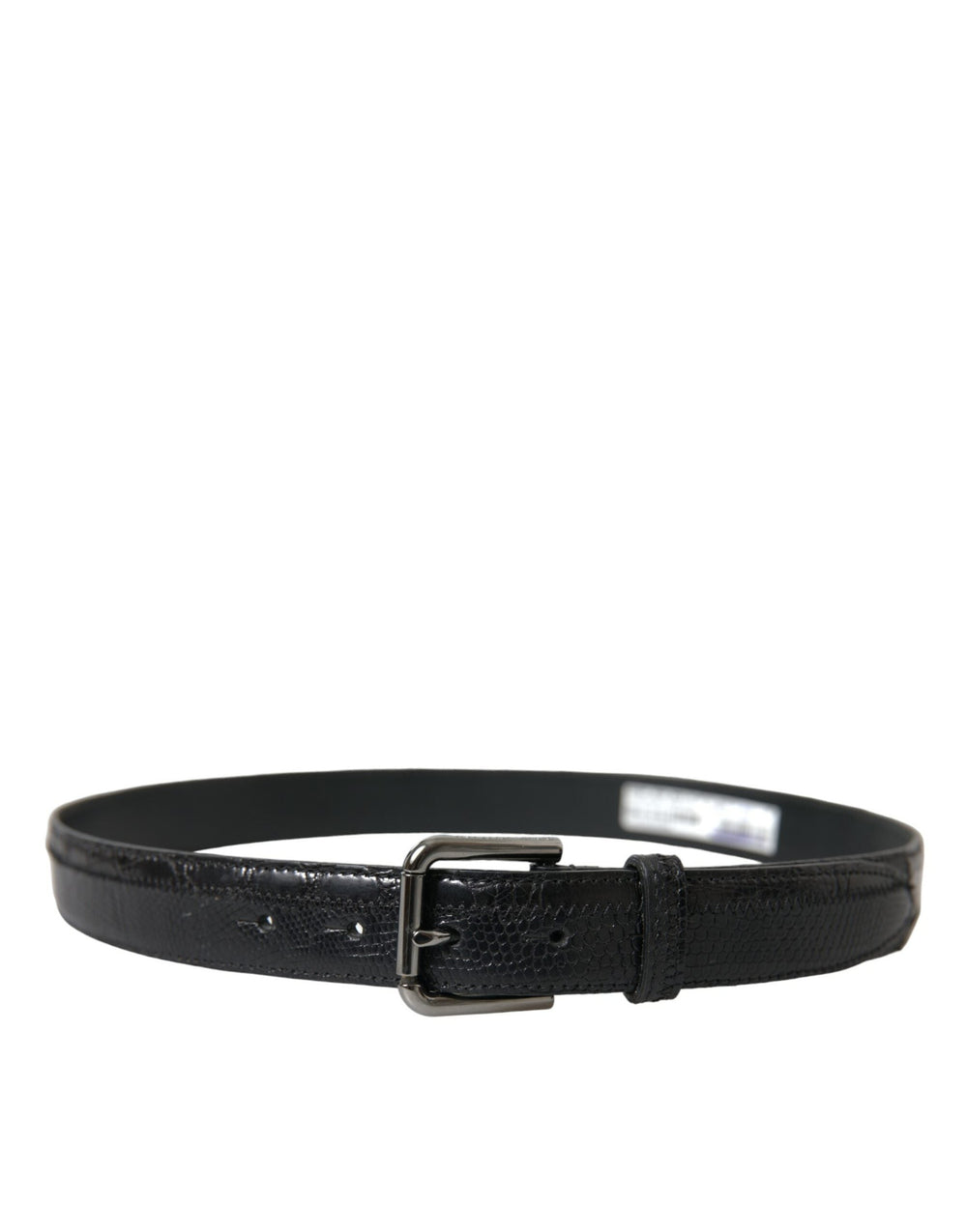  - Dolce & Gabbana Elegant Black Leather Belt with Metal Buckle - BEL9110 - 80 - Ask Me Wear