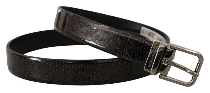  - Dolce & Gabbana Elegant Black Leather Belt with Silver Buckle - BEL8473 - 90 - Ask Me Wear