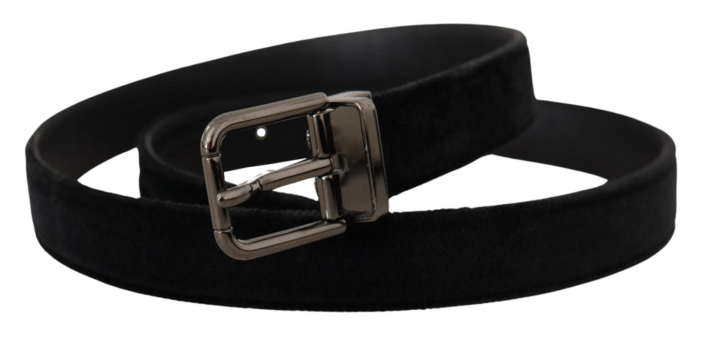  - Dolce & Gabbana Elegant Black Leather Belt with Silver Tone Buckle - BEL8434 - 75 - Ask Me Wear