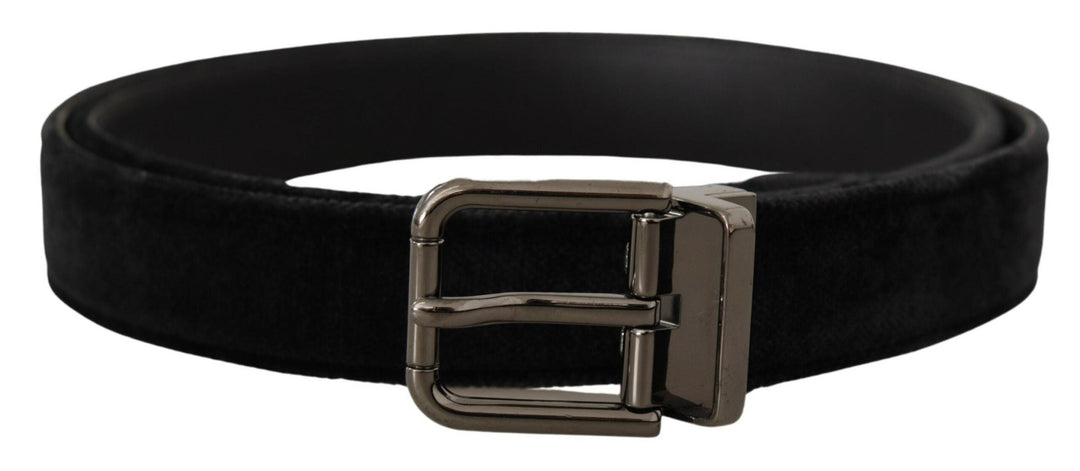  - Dolce & Gabbana Elegant Black Leather Belt with Silver Tone Buckle - BEL8434 - 75 - Ask Me Wear