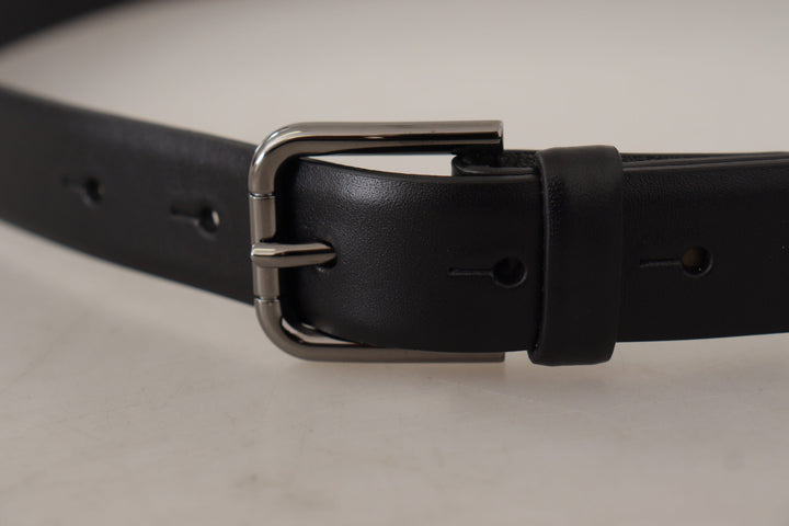  - Dolce & Gabbana Elegant Black Leather Classic Belt - BEL8580 - 80 - Ask Me Wear