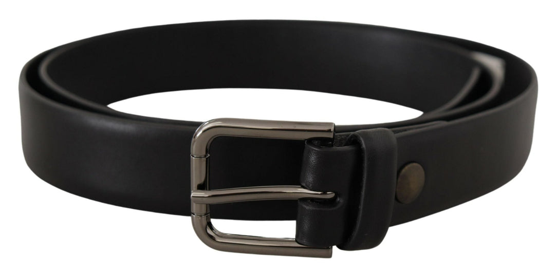  - Dolce & Gabbana Elegant Black Leather Classic Belt - BEL8580 - 80 - Ask Me Wear