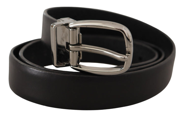  - Dolce & Gabbana Elegant Black Leather Designer Belt - BEL8540 - 90 - Ask Me Wear