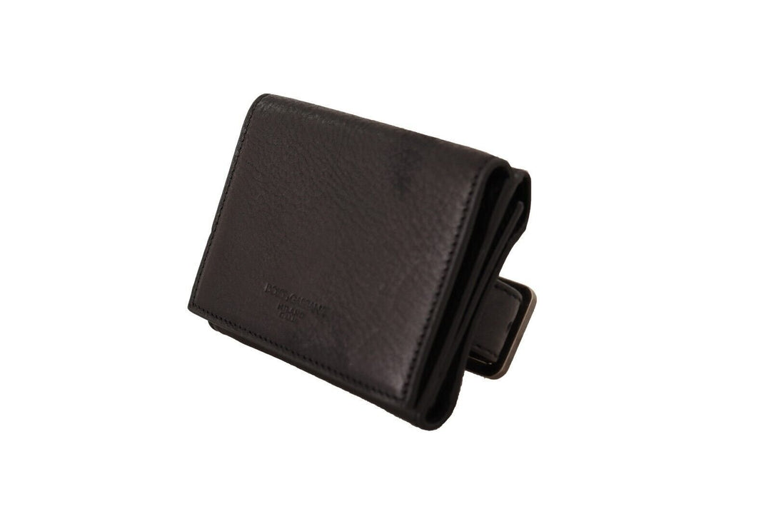  - Dolce & Gabbana Elegant Black Leather Trifold Multi Kit - VAS130153 - Ask Me Wear