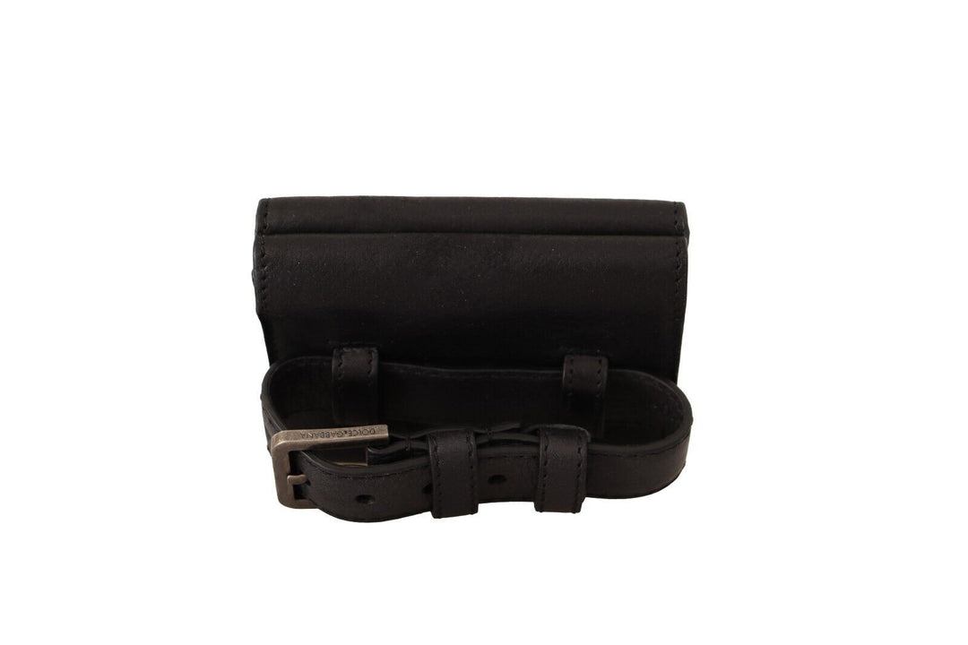  - Dolce & Gabbana Elegant Black Leather Trifold Multi Kit - VAS130153 - Ask Me Wear