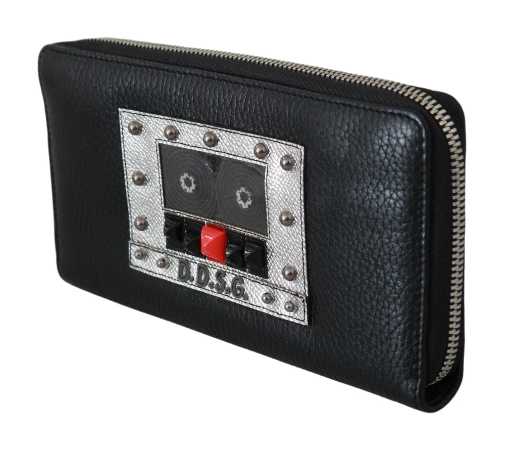  - Dolce & Gabbana Elegant Black Leather Zip Continental Wallet - VAS9307 - Ask Me Wear