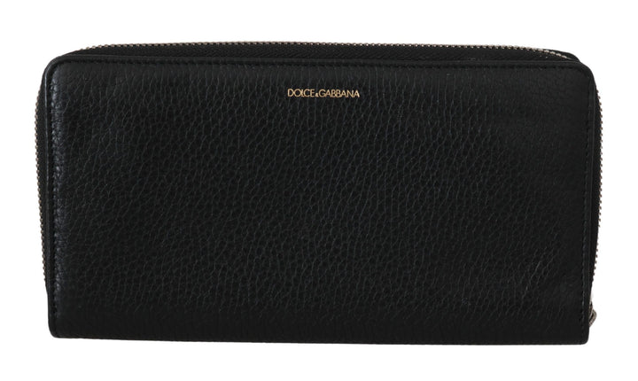  - Dolce & Gabbana Elegant Black Leather Zip Continental Wallet - VAS9307 - Ask Me Wear