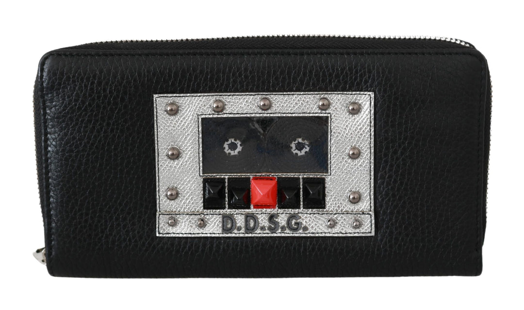  - Dolce & Gabbana Elegant Black Leather Zip Continental Wallet - VAS9307 - Ask Me Wear