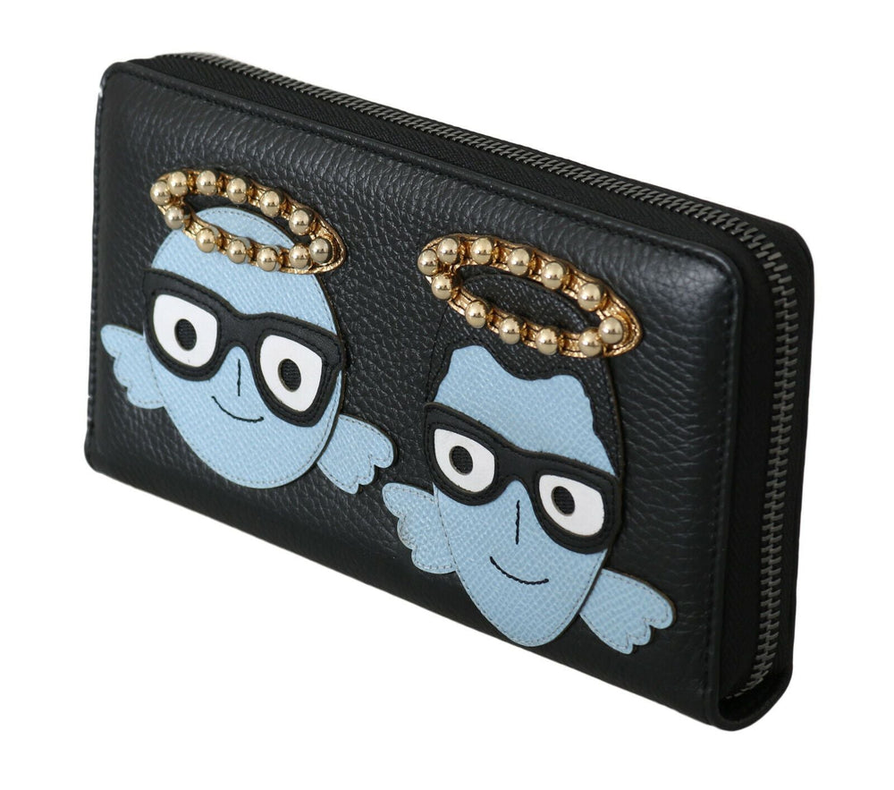  - Dolce & Gabbana Elegant Black Leather Zip Wallet - VAS8504 - Ask Me Wear