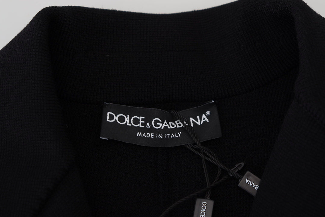  - Dolce & Gabbana Elegant Black Long Sleeve Jacket - JKT3553 - 38 - Ask Me Wear