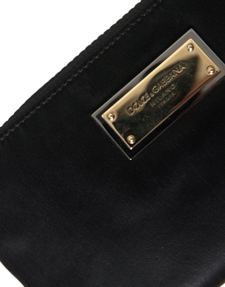  - Dolce & Gabbana Elegant Black Nylon & Leather Pouch - BAG1373 - Ask Me Wear