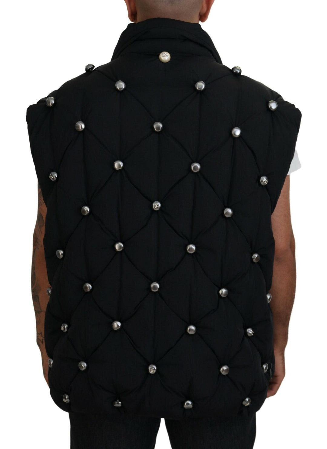  - Dolce & Gabbana Elegant Black Sleeveless Vest Jacket - JKT3607 - 50 - Ask Me Wear