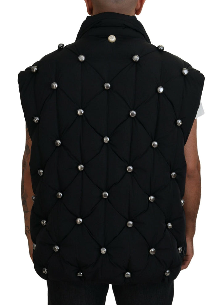  - Dolce & Gabbana Elegant Black Sleeveless Vest Jacket - JKT3607 - 50 - Ask Me Wear