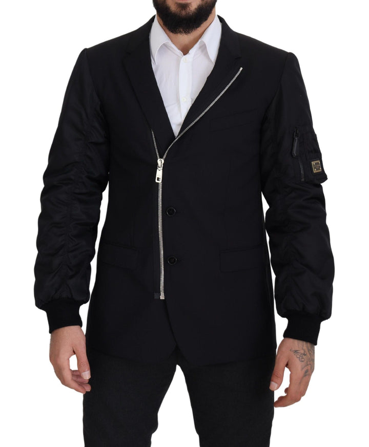  - Dolce & Gabbana Elegant Black Virgin Wool Jacket - JKT3360 - 50 - Ask Me Wear