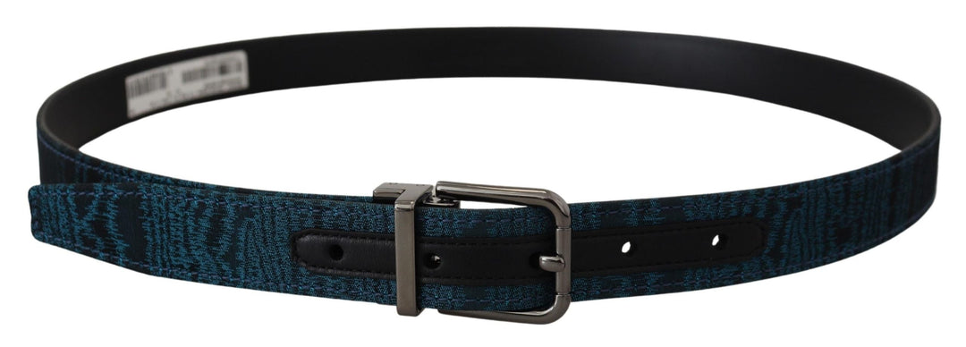  - Dolce & Gabbana Elegant Blue Jacquard Designer Belt - BEL8917 - 90 - Ask Me Wear