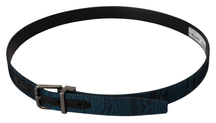  - Dolce & Gabbana Elegant Blue Jacquard Designer Belt - BEL8917 - 90 - Ask Me Wear