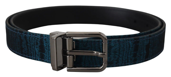  - Dolce & Gabbana Elegant Blue Jacquard Designer Belt - BEL8917 - 90 - Ask Me Wear