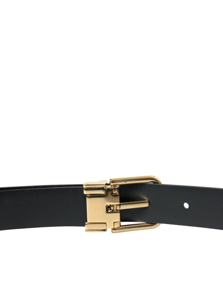  - Dolce & Gabbana Elegant Blue Leather Belt with Metal Buckle - BEL9091 - 115 - Ask Me Wear