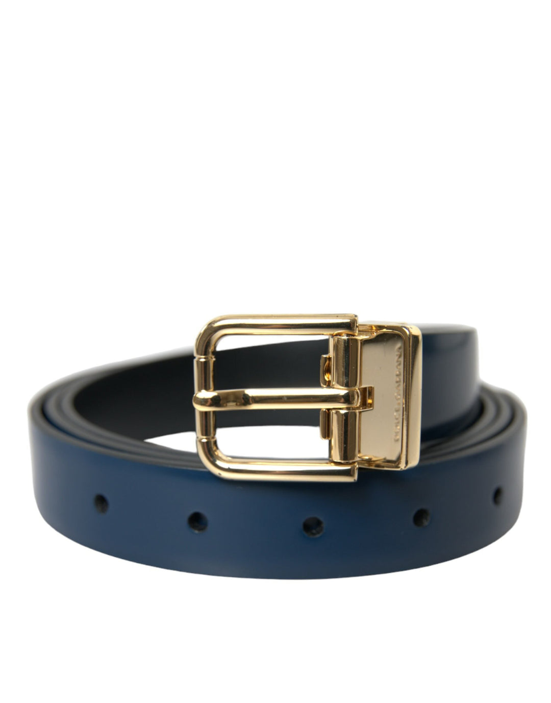  - Dolce & Gabbana Elegant Blue Leather Belt with Metal Buckle - BEL9091 - 115 - Ask Me Wear