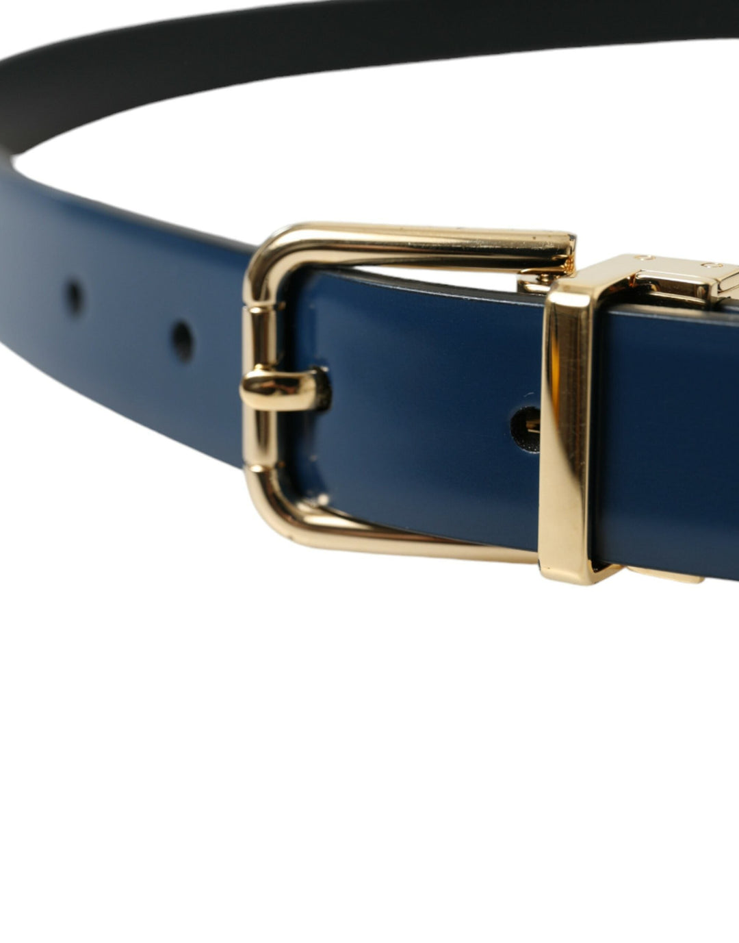  - Dolce & Gabbana Elegant Blue Leather Belt with Metal Buckle - BEL9091 - 115 - Ask Me Wear