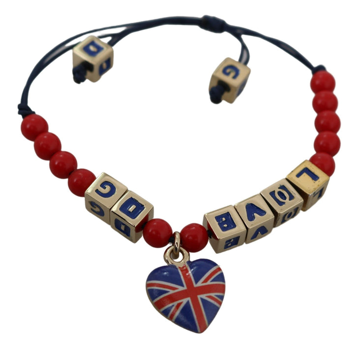  - Dolce & Gabbana Elegant Blue Red Glass Cotton Blend Bracelet - SMY2253 / SMY100122 - Ask Me Wear