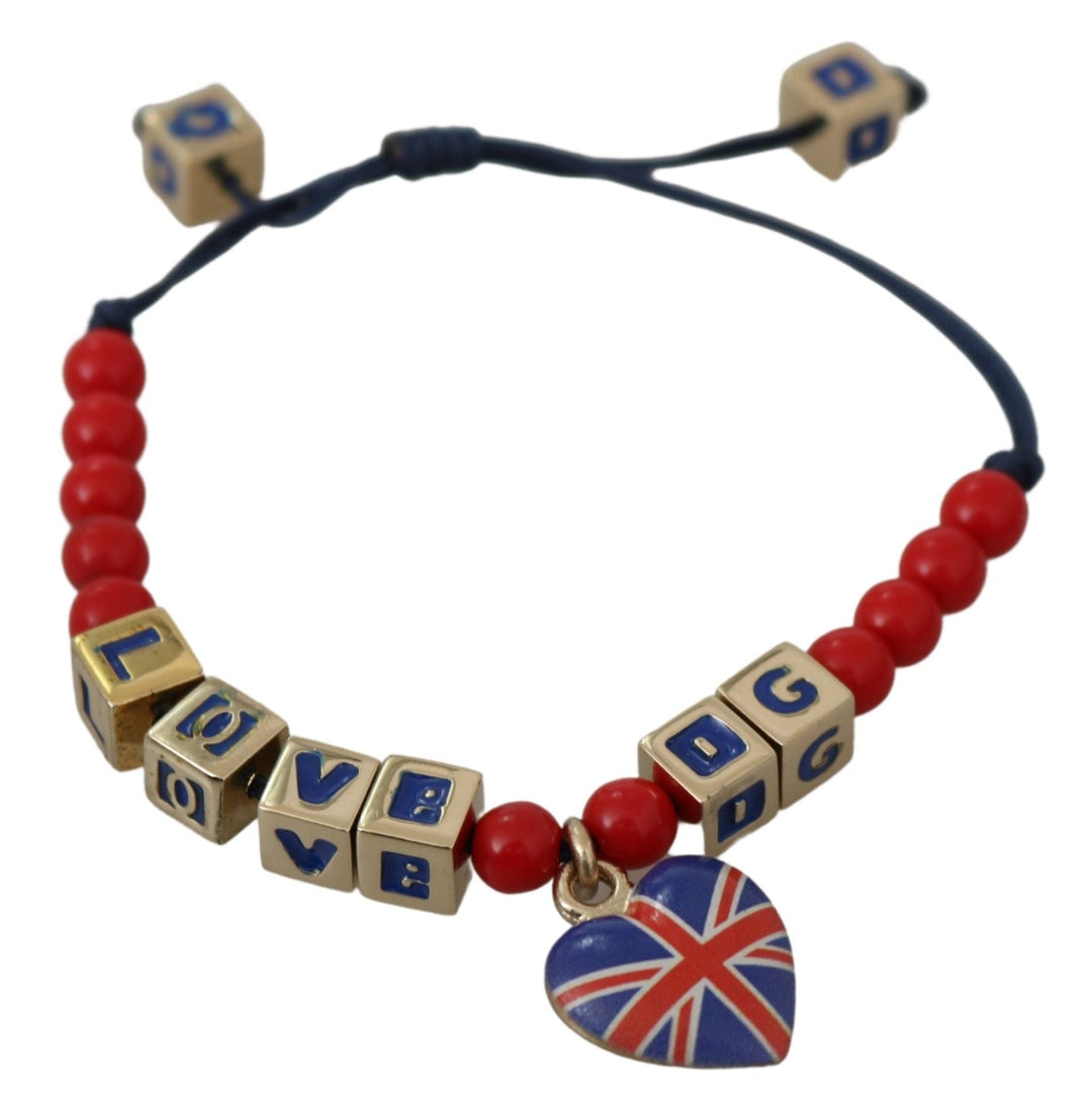  - Dolce & Gabbana Elegant Blue Red Glass Cotton Blend Bracelet - SMY2253 / SMY100122 - Ask Me Wear