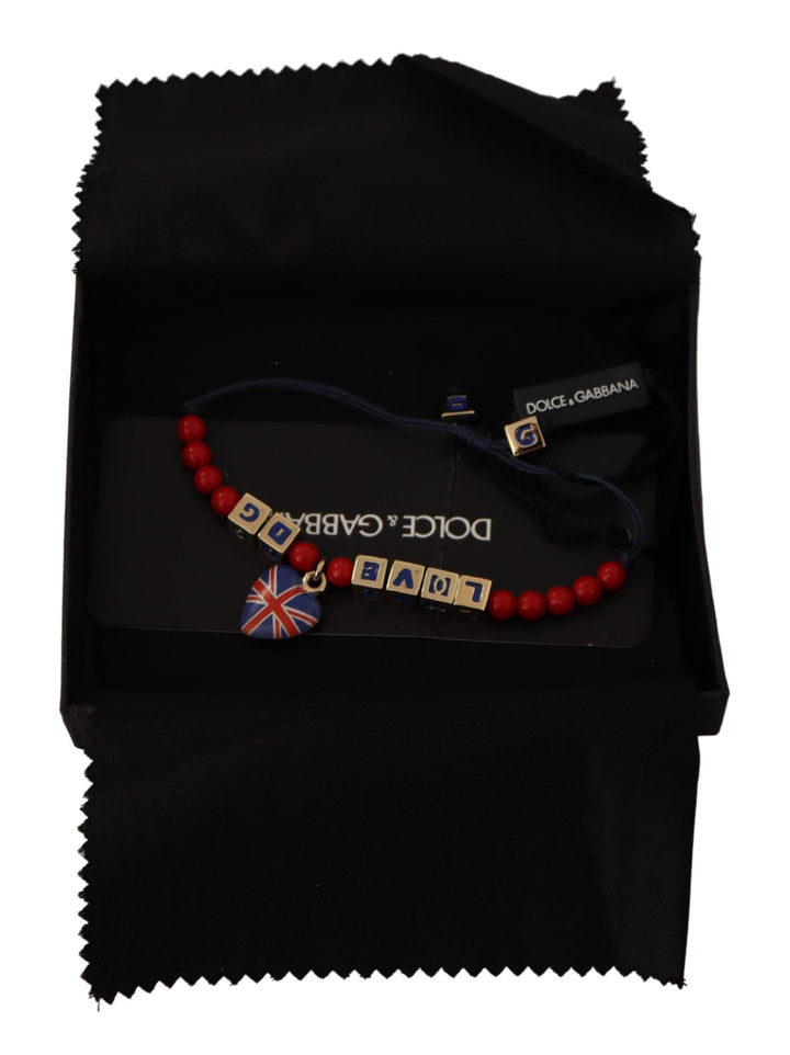  - Dolce & Gabbana Elegant Blue, Red Glass & Zama Bracelet - SMY100974 - Ask Me Wear