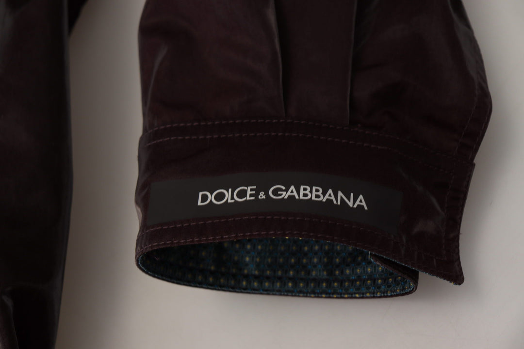  - Dolce & Gabbana Elegant Bordeaux Collared Jacket - JKT3351 - L - Ask Me Wear