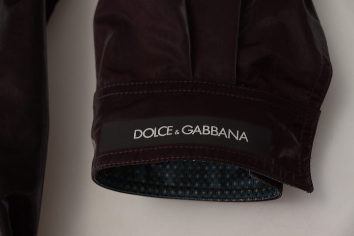  - Dolce & Gabbana Elegant Bordeaux Collared Jacket - JKT3351 - L - Ask Me Wear