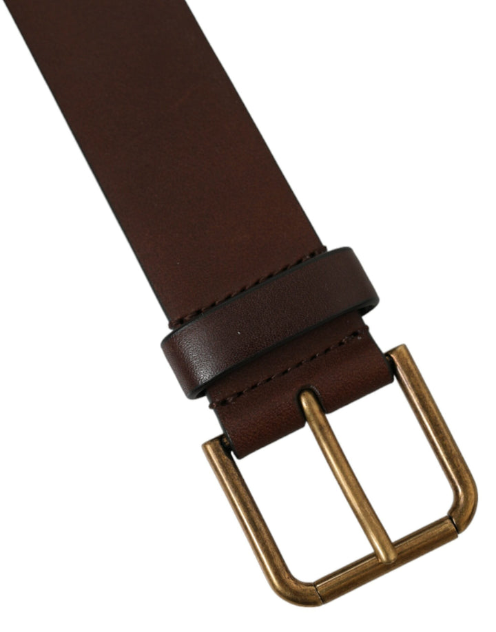  - Dolce & Gabbana Elegant Brown Calf Leather Belt - Timeless Accessory - BEL9033 - 110 - Ask Me Wear