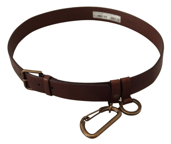  - Dolce & Gabbana Elegant Brown Leather Belt with Metal Buckle - BEL8905 - 36 - Ask Me Wear