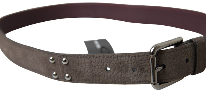  - Dolce & Gabbana Elegant Brown Leather Belt with Metal Buckle - BEL9017 - 90 - Ask Me Wear