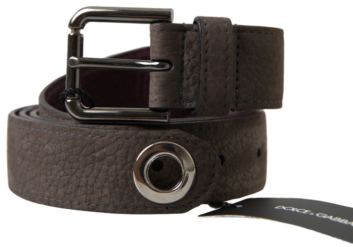  - Dolce & Gabbana Elegant Brown Leather Belt with Metal Buckle - BEL9017 - 90 - Ask Me Wear