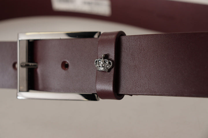  - Dolce & Gabbana Elegant Brown Leather Designer Belt - BEL8505 - 90 - Ask Me Wear