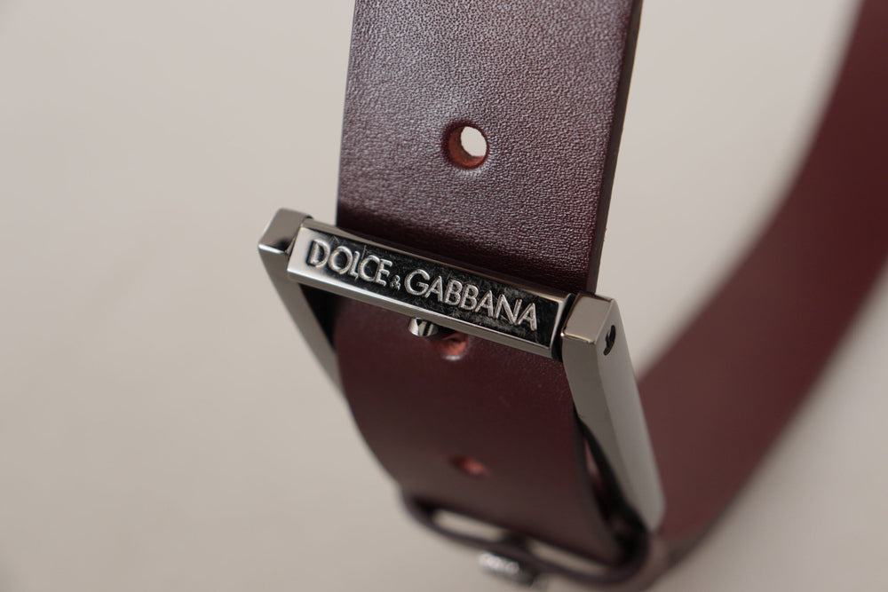  - Dolce & Gabbana Elegant Brown Leather Designer Belt - BEL8505 - 90 - Ask Me Wear