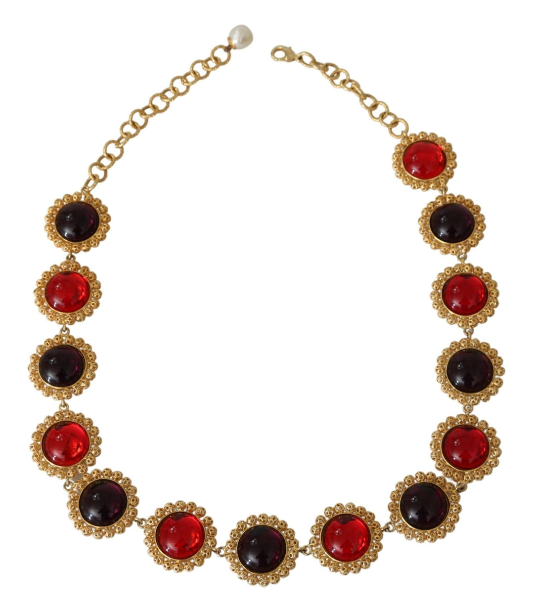  - Dolce & Gabbana Elegant Crystal Charm Statement Necklace - SMY10083 - Ask Me Wear