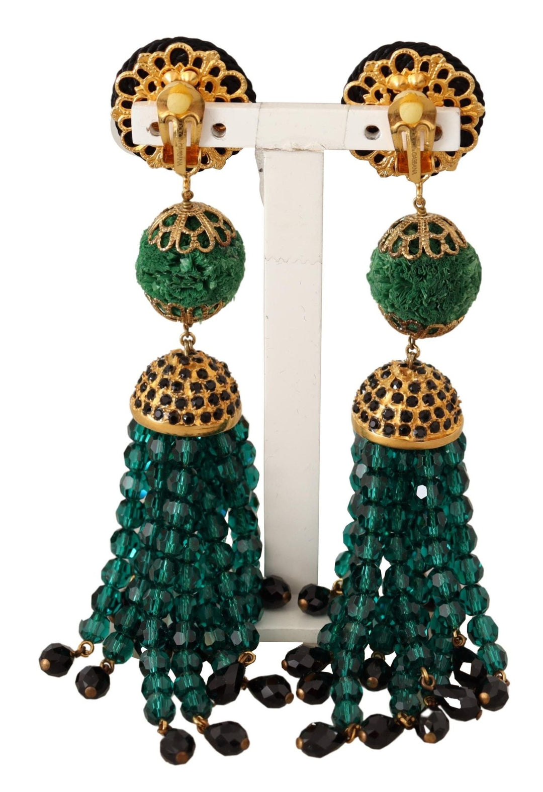  - Dolce & Gabbana Elegant Crystal Drop Clip - On Earrings - SMY100598 - Ask Me Wear