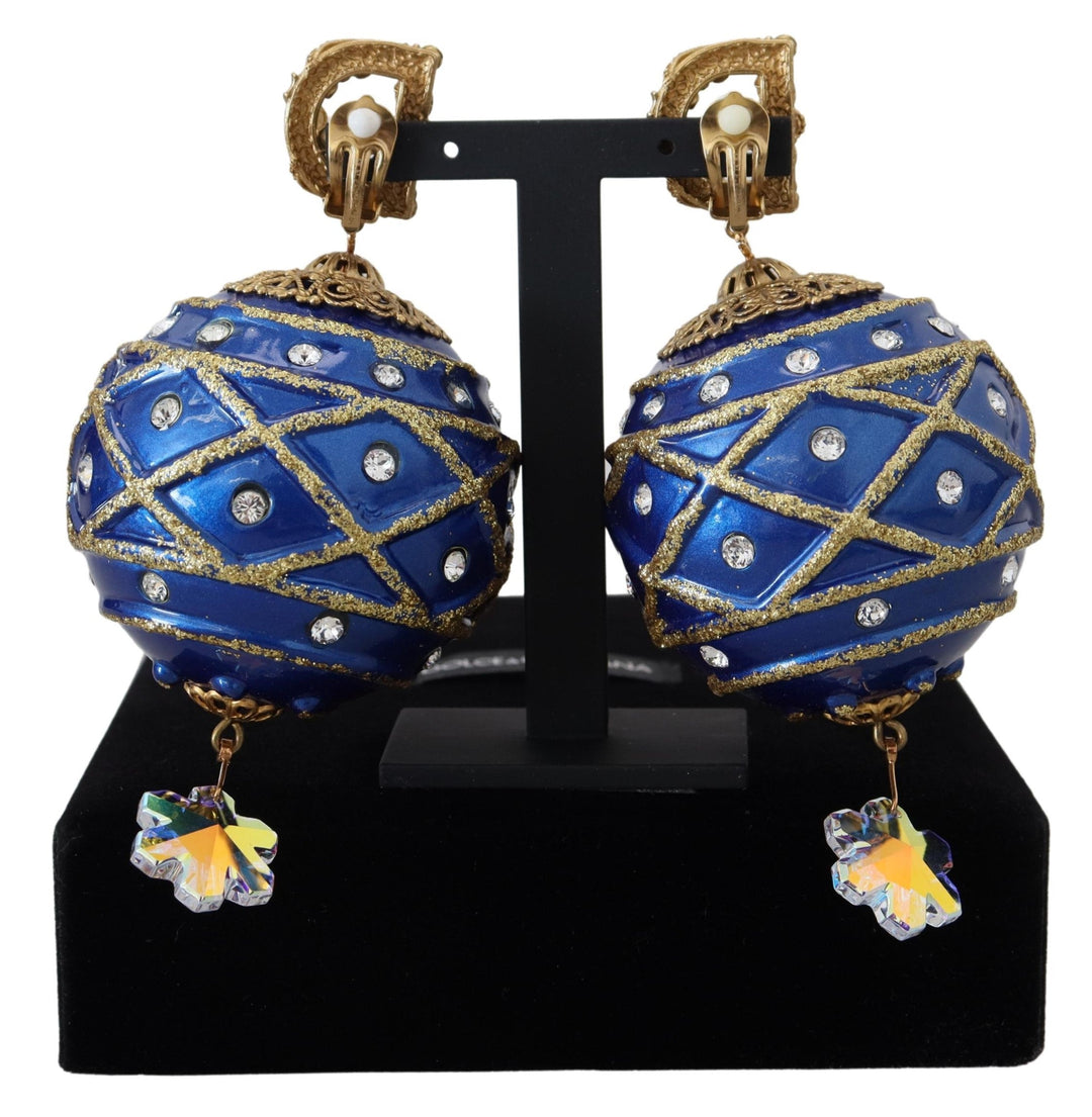  - Dolce & Gabbana Elegant Dangling Crystal Christmas Ball Earrings - SMY101098 | SMY100779 - Ask Me Wear