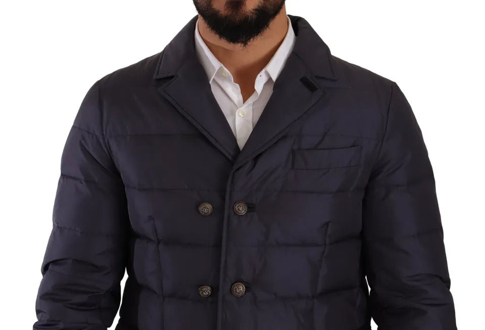  - Dolce & Gabbana Elegant Dark Blue Silk Blend Jacket - JKT3300 - IT44 - Ask Me Wear