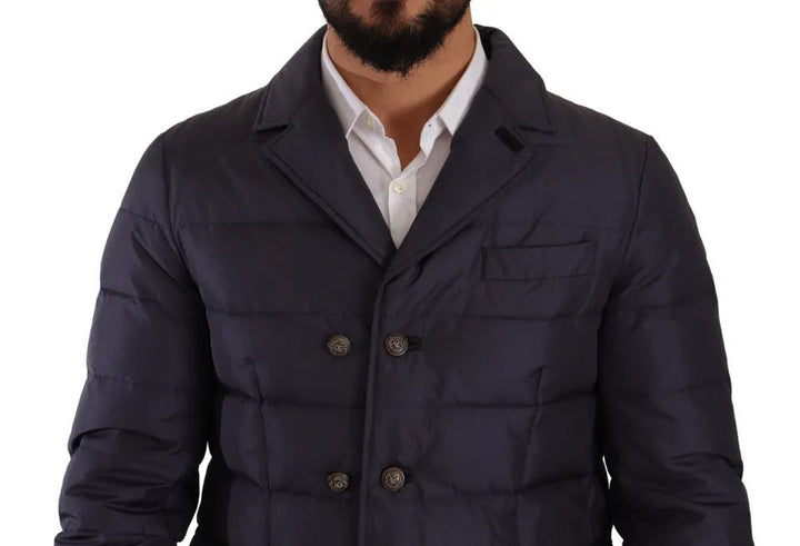  - Dolce & Gabbana Elegant Dark Blue Silk Blend Jacket - JKT3300 - IT44 - Ask Me Wear