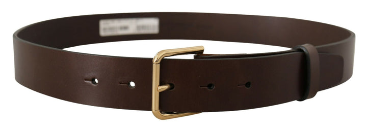  - Dolce & Gabbana Elegant Dark Brown Leather Belt - BEL8608 - 90 - Ask Me Wear